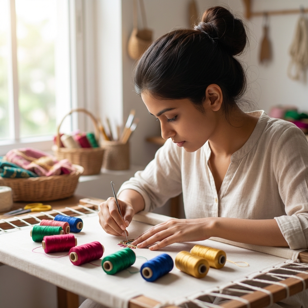 Embroidery Training at SUDAR