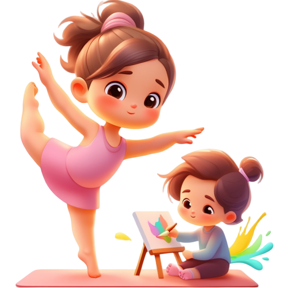 Children exploring creative arts